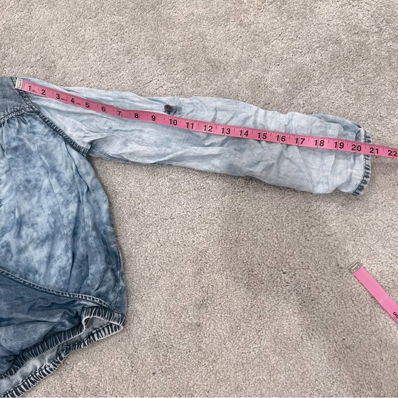 Wash Lab Denim Cross-Front Shirt Women’s Sz S - Picture 10 of 10